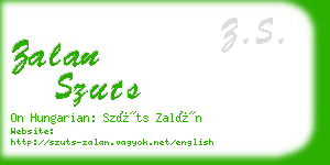 zalan szuts business card